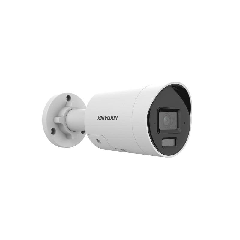 Cámara IP Bullet Hikvision, POE, 2.8mm, 4MP 2K, IR 40m, Smart Hybrid Light, Outdoor/Indoor, Micrófono IP67, Metal