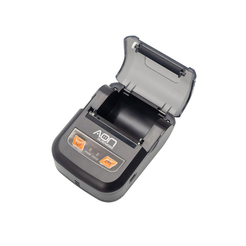 Impresora térmica portátil AON MPR-200, papel 58mm, conexión USB y Bluetooth, color negro
