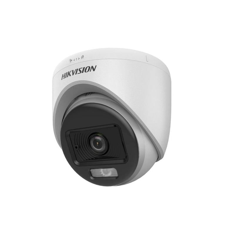Cámara Domo Hikvision, TVI/CVI/AHD/CVBS, 2.8 mm, 5MP 3K, 20M, Smart hybrid light, Color Vu, Micrófono, Indoor, Plástica
