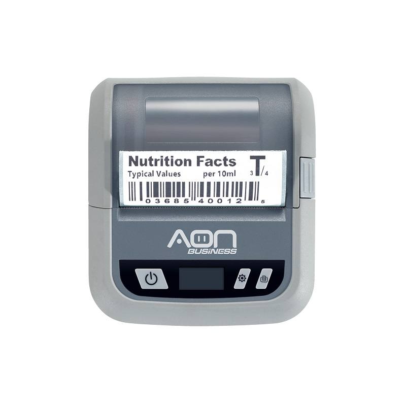 Impresora térmica portátil AON MPL-300, papel 72mm, conexión USB y Bluetooth, color negro