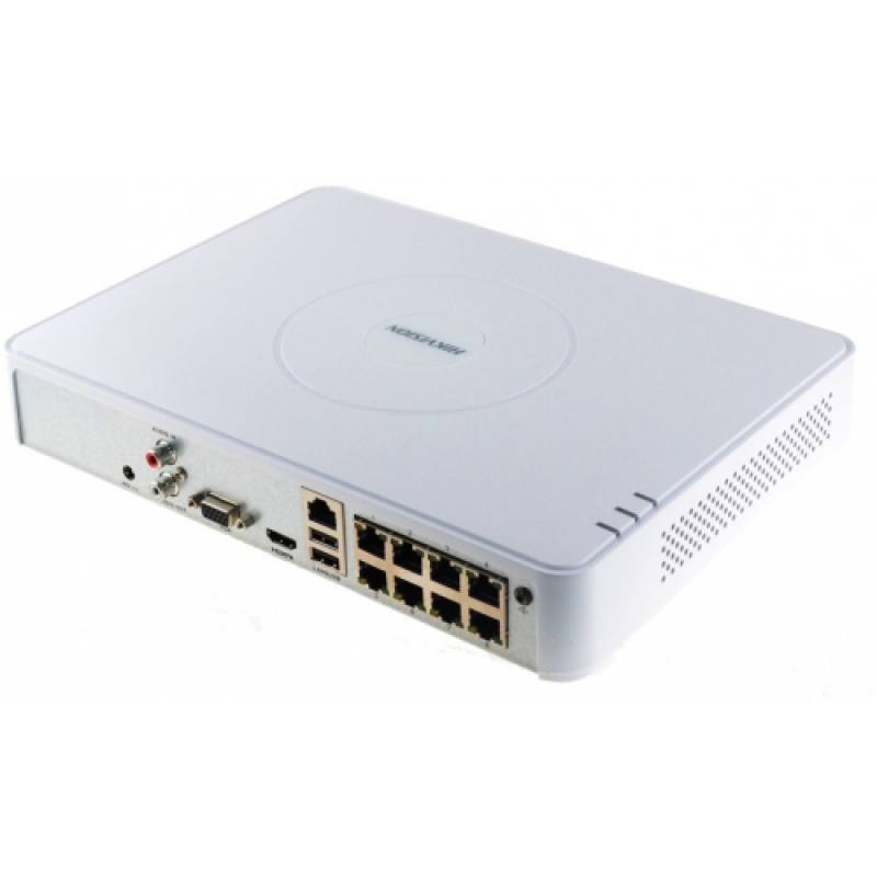NVR Hikvision 8CH 1080P, Poe, Graba Hasta 6MP HDMI/VGA, Hasta 1x6TB