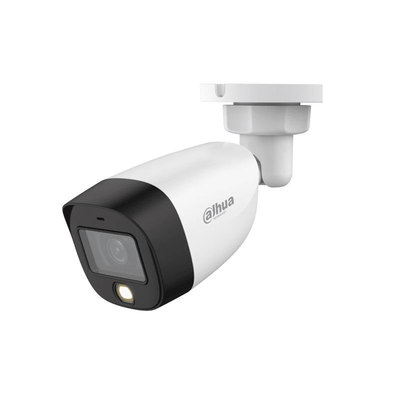 Cámara Bullet DAHUA CVI/CVBS/AHD/TVI, 2.8mm, 5MP, IR 20m, Full Color, Micrófono, IP67 Weatherproof, Plástico