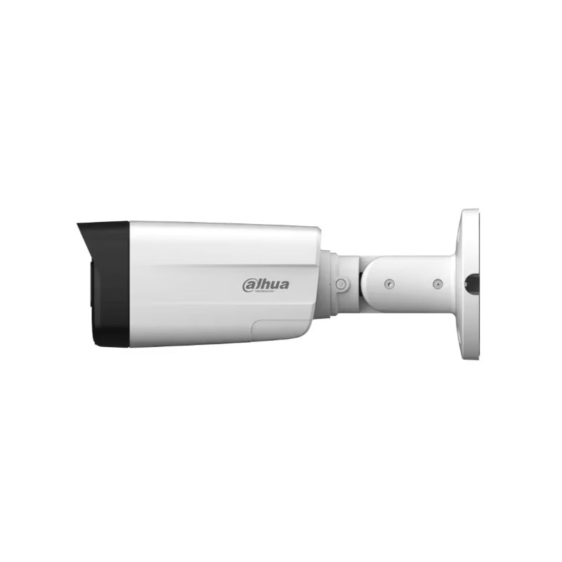 Cámara Bullet DAHUA CVI/CVBS/AHD/TVI, 2.8mm, 5MP, IR 40m, TiOC, Alarma, Micrófono, IP67, Metal / Plástica