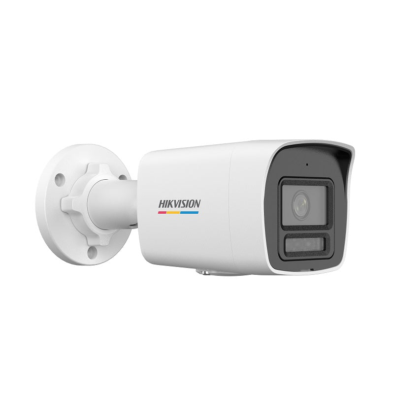 Cámara IP Bullet Hikvision POE, 2.8mm, 4MP, 30m, Smart Hybrid Light, Color Vu 3.0, Micrófono, IP67, Metal/Plástico