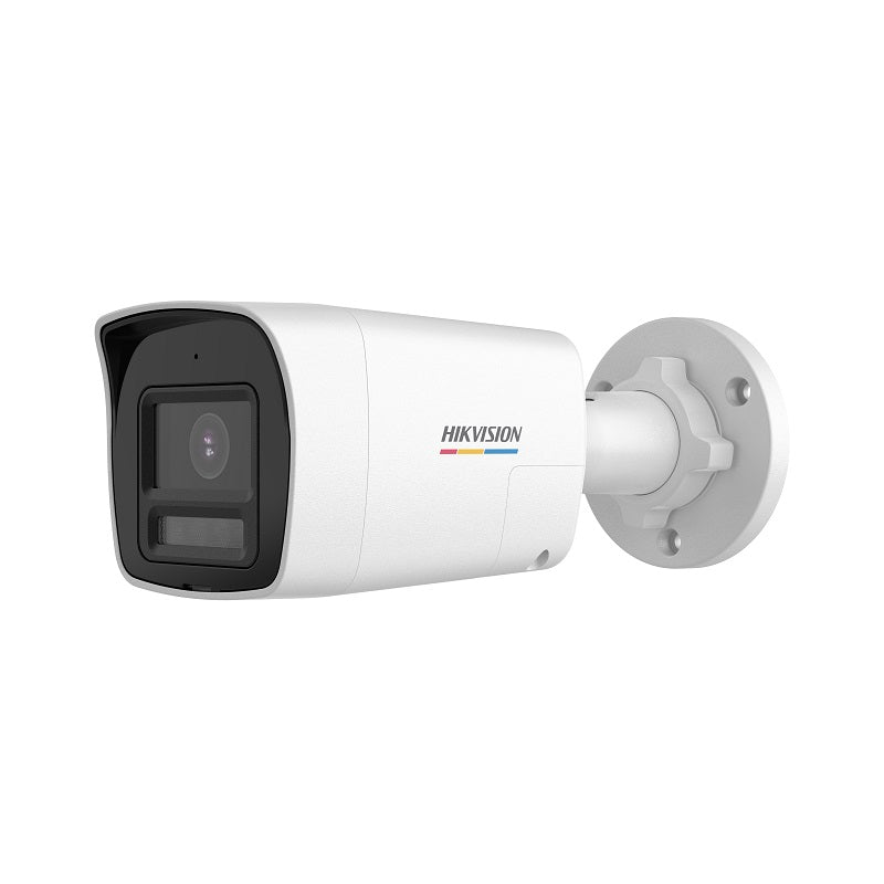 Camara Bullet Hikvision, TVI/CVI/AHD/CVBS, 2.8 mm, 2MP, IR 20M, Color Vu, Audio bidireccional, IP67, Plástica