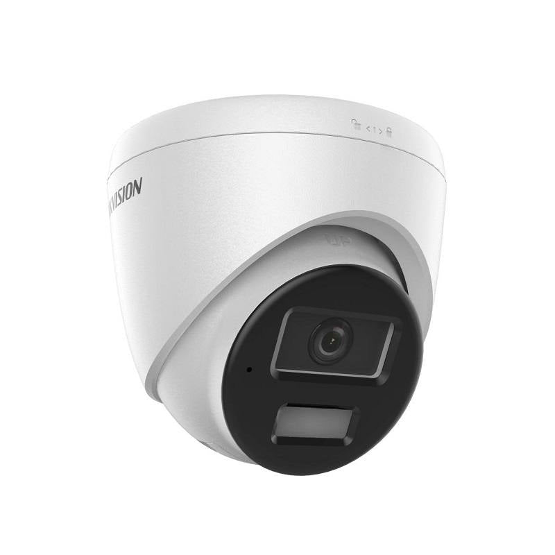 Camara IP Domo Hikvision, POE, 2.8mm, 4MP, 3D DNR, IR 30m, Smart Hybrid Light, Two Way Audio, Outdoor/Indoor, IP67, MSD Hasta 512GB, Metal y plástico