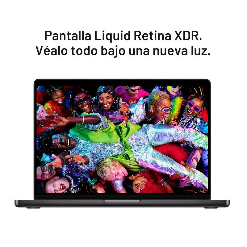 Laptop Apple MacBook Pro 14.2", M5 10 Núcleos, 24GB RAM, 1TB SSD, 10 Núcleos GPU, Mac OS, Space Black, In