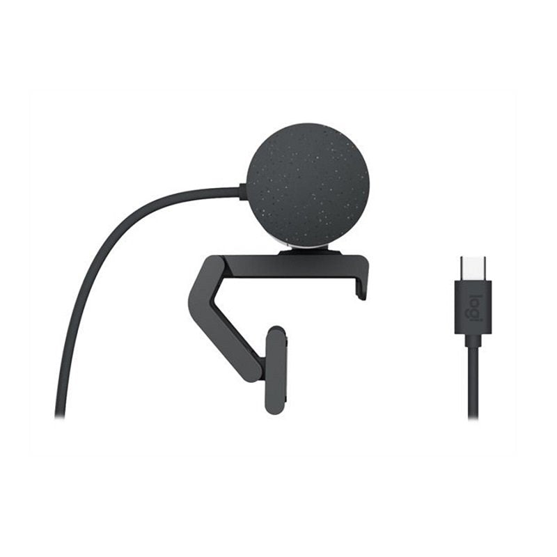 Webcam Logitech BRIO 505, Full HD 4MP, micrófono incorporado, conexión USB-C Plug and Play, Negro