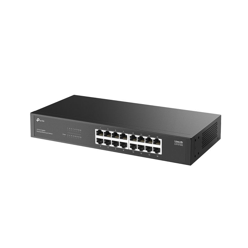 Switch TP-LINK LS1016G de Sobremesa con 16 puertos RJ45 a 10/100/1000Mbps Gigabit, Rack