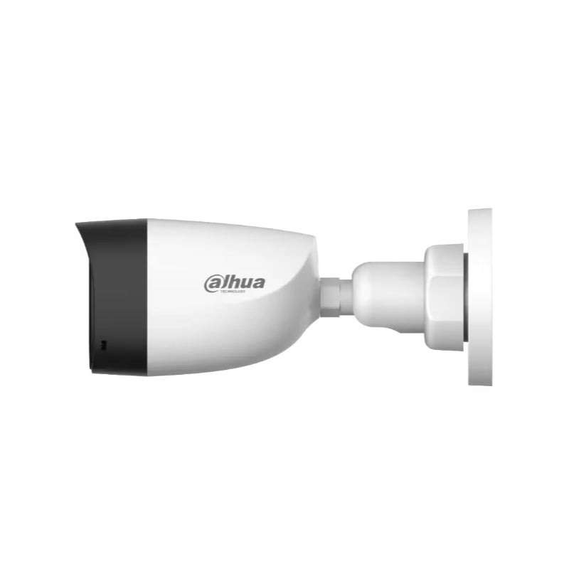 Cámara Bullet DAHUA CVI/CVBS/AHD/TVI, Smart Dual Light, 2.8mm, 2MP, IR 20m, Full Color, Micrófono, IP67, Plástico