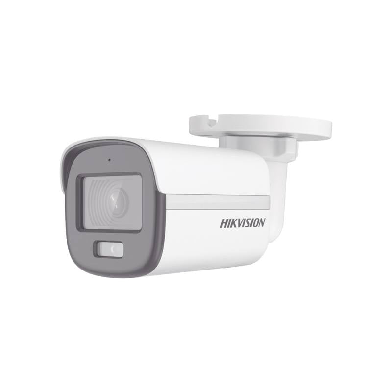 Cámara Bullet Hikvision, TVI/CVI/AHD/CVBS, 2.8 mm, 2MP, IR 20M, Outdoor/Indoor, Micrófono, Color Vu, IP67, Metal