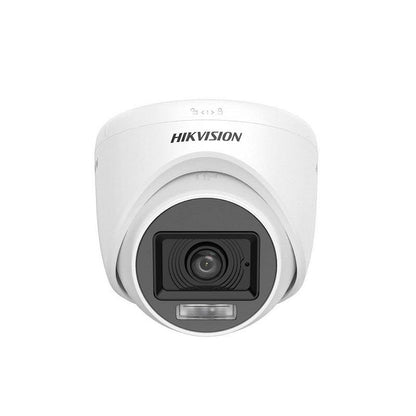 Cámara Domo Hikvision TVI/AHD/CVI/CVBS, 2.8mm, 5MP 3K Dual Light, IR 20m, WDR, M12, Micrófono, Plástica