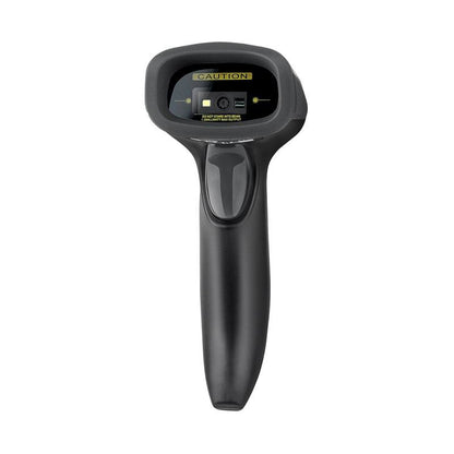 Lector de codigo de barra y QR AON, HS-200 2D, conexión USB 2.0, con base, Negro