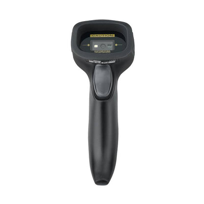 Lector de codigo de barra y QR AON, HS-200 2D, conexión USB 2.0, con base, Negro