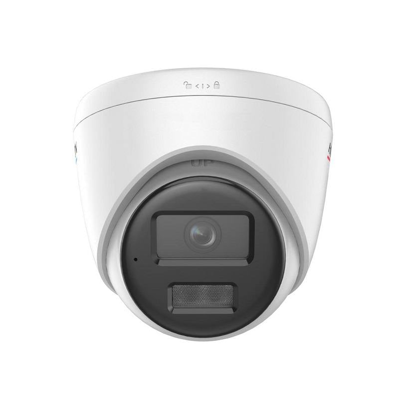 Camara IP Domo Hikvision, POE, 2.8mm, 4MP, 3D DNR, IR 30m, Smart Hybrid Light, Color Vu, Micrófono, Outdoor/Indoor, IP67, Metal y plástico
