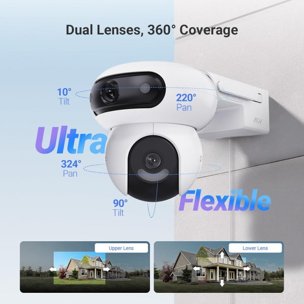 Cámara EZVIZ HB90 IP Wifi, 4MP 2K+ doble lente, 360°, VN Color, Audio bidireccional, IR 35M, batería, MSD de hasta 256GB, y panel solar incluidos