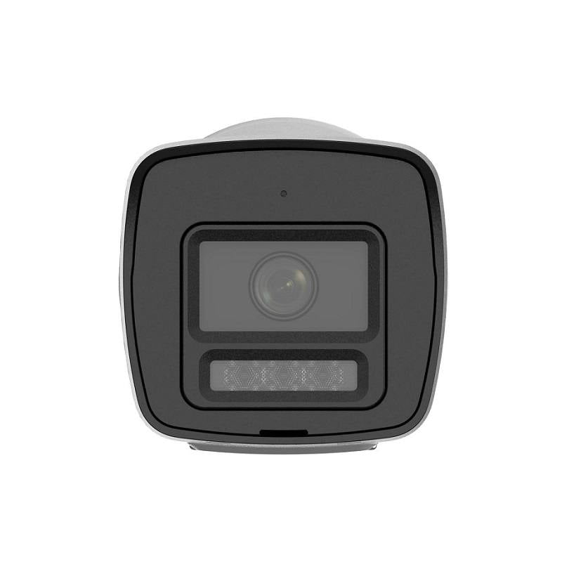 Cámara IP Bullet Hikvision, POE, 2.8mm, 4MP, IR 30m, Smart Hybrid Light, Two Way Audio, Outdoor/Indoor, IP67, MSD Hasta 512GB, Metal y Plástico