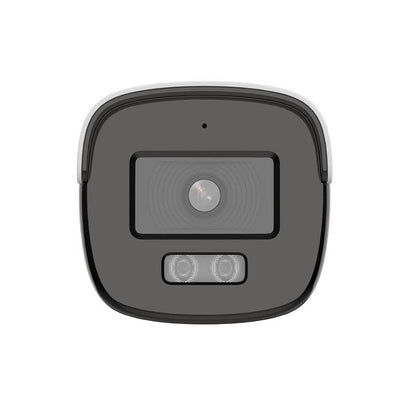 Cámara Bullet Hikvision, TVI/CVI/AHD/CVBS, 2.8 mm, 5MP 3K, IR 40M, Smart Hybrid Light, Color Vu, Micrófono, IP67, Metal