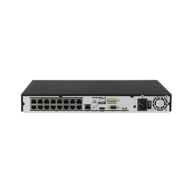 NVR Hikvision Accusense de 16CH POE, 4K, hasta 12mp, HDMI/VGA, 160Mbps, hasta 2x10TB HDD