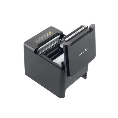 Impresora Termica Sat Q22UB, Tamaño de impresión 80mm, Resolución de 203 DPI, conexión USB y Bluetooth