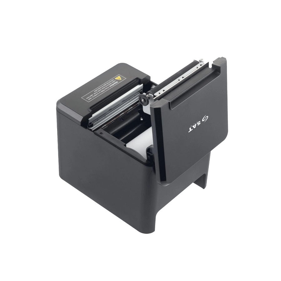 Impresora Termica Sat Q22UB, Tamaño de impresión 80mm, Resolución de 203 DPI, conexión USB y Bluetooth