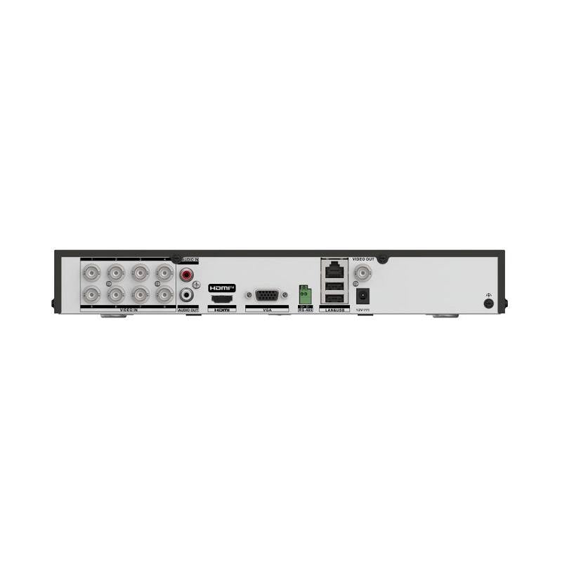 DVR Hikvision AcuSense H.265 Pro+, 8CH, HDTVI, AHD, CVI, CVBS, IP, 5MP / 8MP 4K, HDMI/VGA, Hasta 1x 12TB, 4CH Reco. Facial