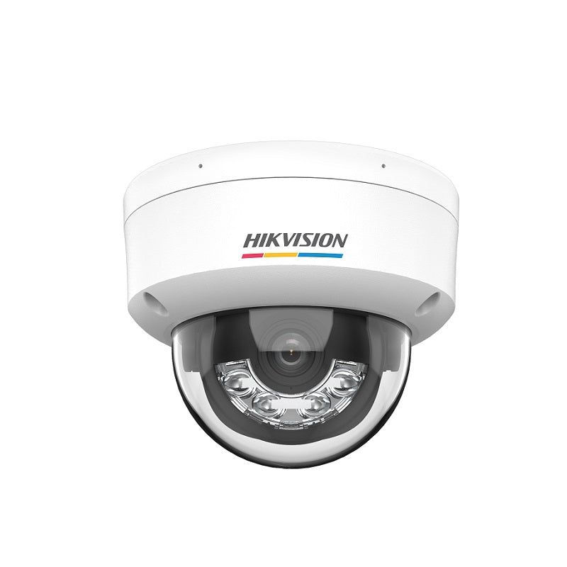 Camara IP Domo Hikvision, 2.8mm, 6MP, IR 30m, Smart Hybrid Light, Micrófono, IP67, IK08, Color Vu 3.0, Metal, Tipo Cupula