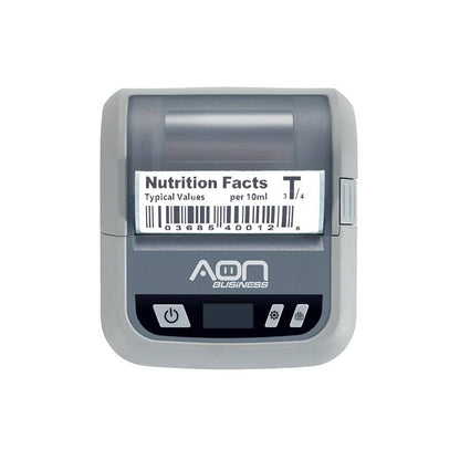 Impresora térmica portátil AON MPL-300, papel 72mm, conexión USB y Bluetooth, color negro