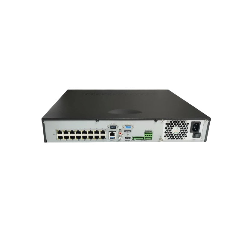 NVR Hikvision 32CH, 16CH POE H.265 4K, Graba hasta 12MP, HDMI/VGA, Hasta 4x10TB