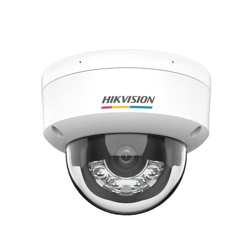 Camara IP Domo Hikvision POE, 2.8mm, 6MP, IR 30m Smart Hybrid Light, Color Vu, Micrófono, IP67, IK08, Plástico y Metal, Tipo Cúpula