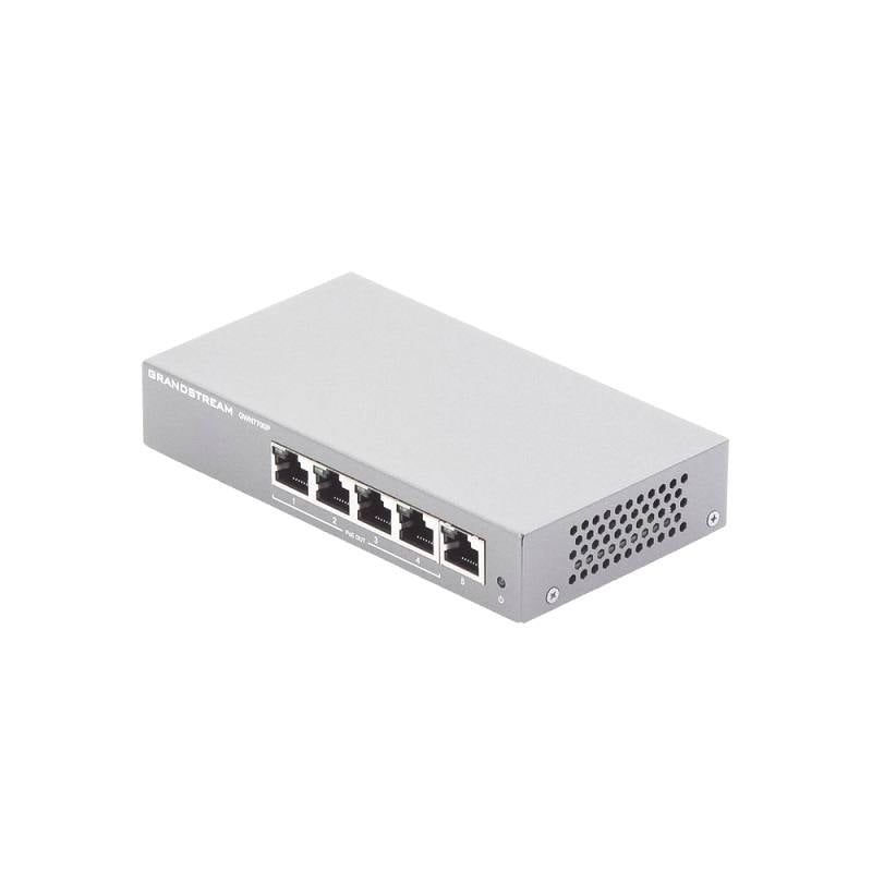 Switch GrandStream GWN7700P de 5 puertos Gigabit Ethernet. 4 puertos PoE+, No Administrable