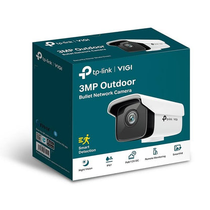 Cámara Bullet IP TP-LINK, 3MP, 4/6mm, IR 30m, IP67, Micrófono, Visión nocturna, 12V DC PoE, Plástica