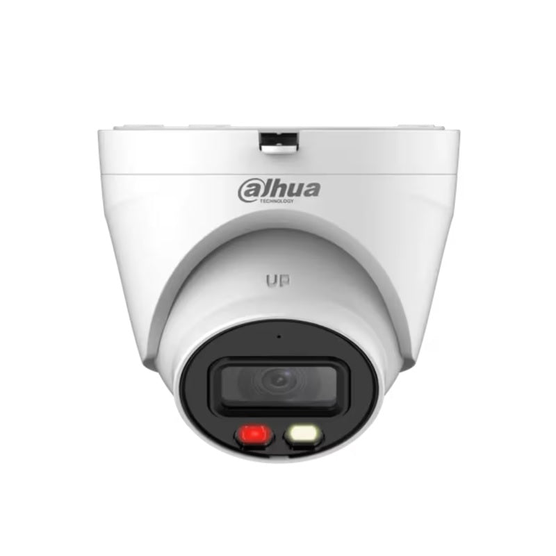 Cámara IP Domo DAHUA, POE, Smart Dual Light, 2.8mm, 2MP, IR 30m, Full Color, Micrófono, IP67, Metal y Plástico