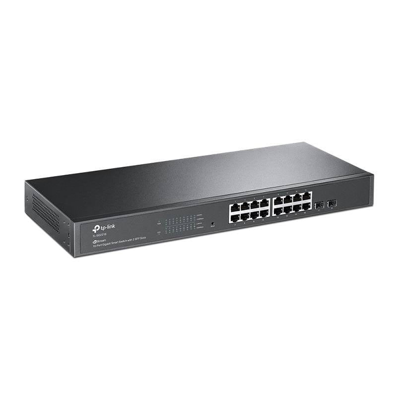 Switch Smart TP-LINK JetStream, TL-SG2218, 16 puertos Gigabit con 2 ranuras SFP, Administrable