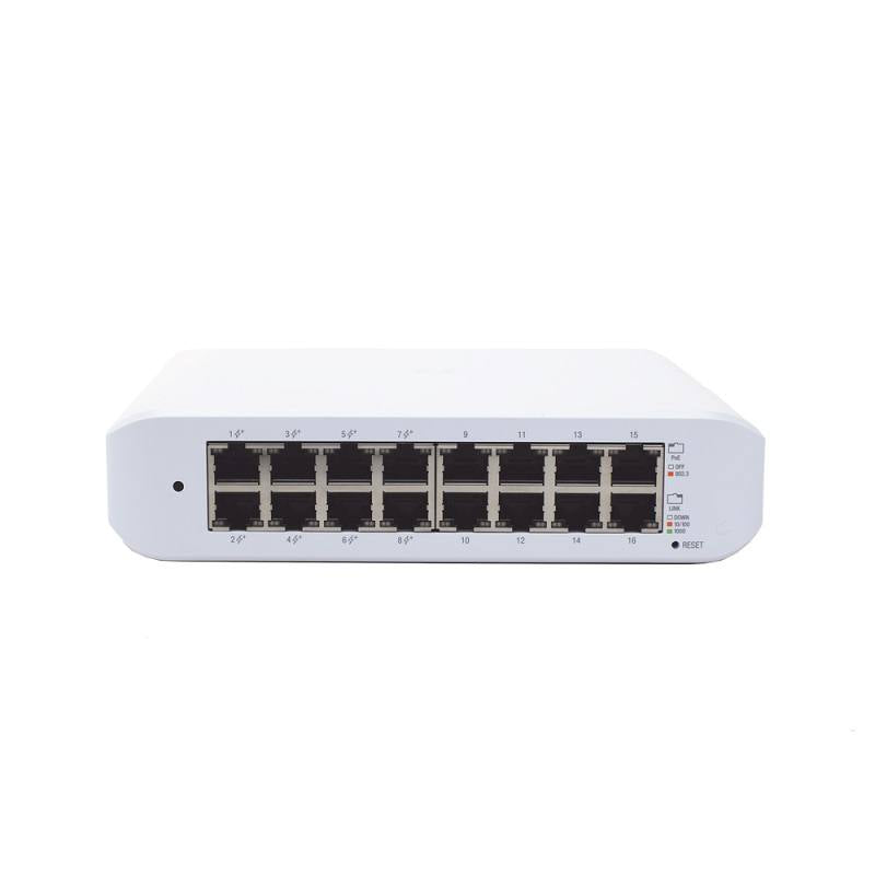 Switch Ubiquiti UniFi Lite 16 Puertos, 8x PoE, 45W, Administrable