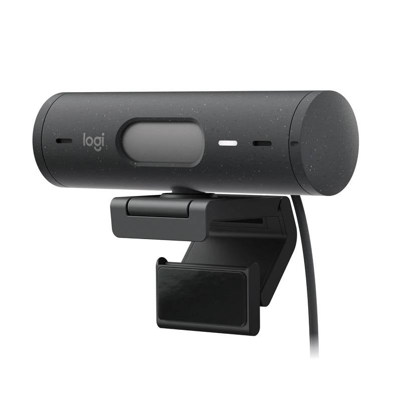 Webcam Logitech BRIO 500, Full HD 4MP, micrófono incorporado, conexión USB-C Plug and Play