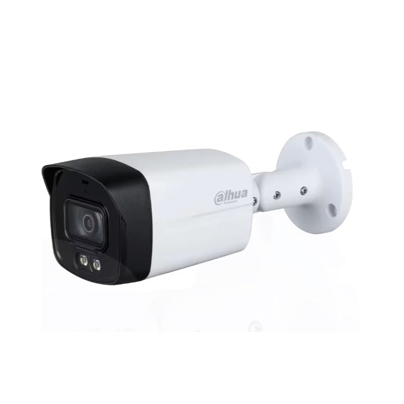 Cámara Bullet DAHUA CVI/CVBS/AHD/TVI, 2.8mm, 2MP, IR 40m, Full Color, Micrófono, IP67, Plástico