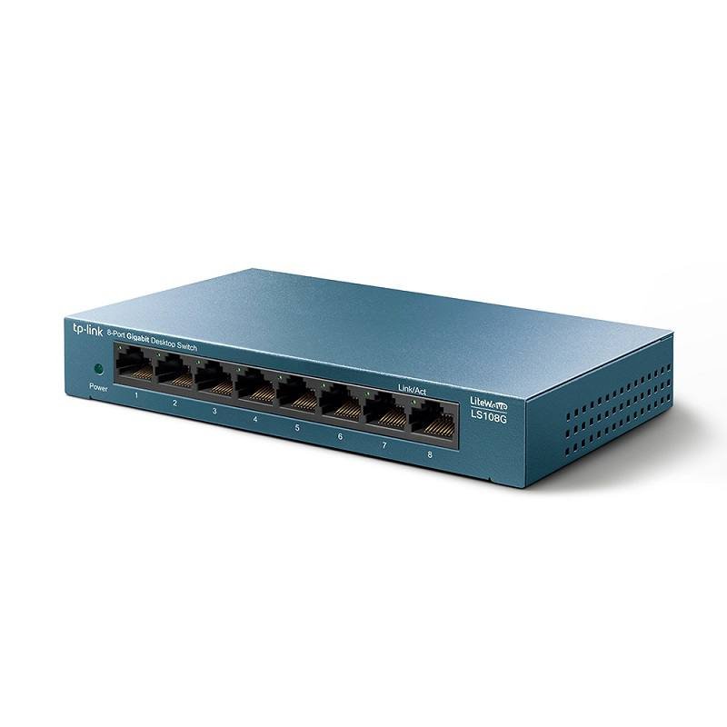 Switch TP-LINK LS108G de Sobremesa con 8 puertos RJ45 a 10/100/1000Mbps Gigabit