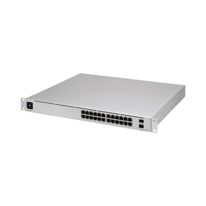 Switch Ubiquiti Unifi 24 Puertos USW-PRO-24-POE, 2 Puertos 1/10G SFPP, PoE+ (400W)