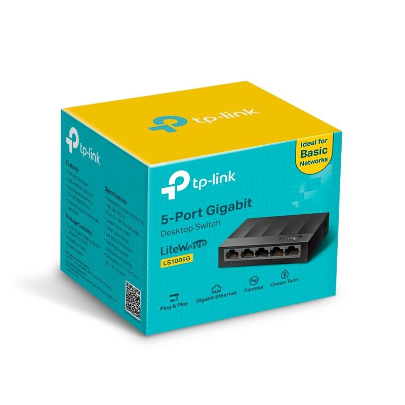 Switch de escritorio TP-LINK LS1005G de 5 puertos a 10/100/1000Mbps Gigabit LiteWave
