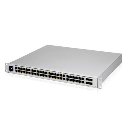 Switch Ubiquiti USW-PRO-48-POE de 48 Puertos, Gigabit, RJ45, 4x10G SFP+, 1 puerto CC USP RPS, Suministro PoE 600W