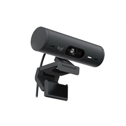 Webcam Logitech BRIO 505, Full HD 4MP, micrófono incorporado, conexión USB-C Plug and Play, Negro