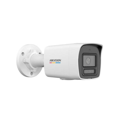 Cámara IP Bullet Hikvision POE, 2.8mm, 4MP, 30m, Smart Hybrid Light, Color Vu, Micrófono, IP67, Metal/Plástico