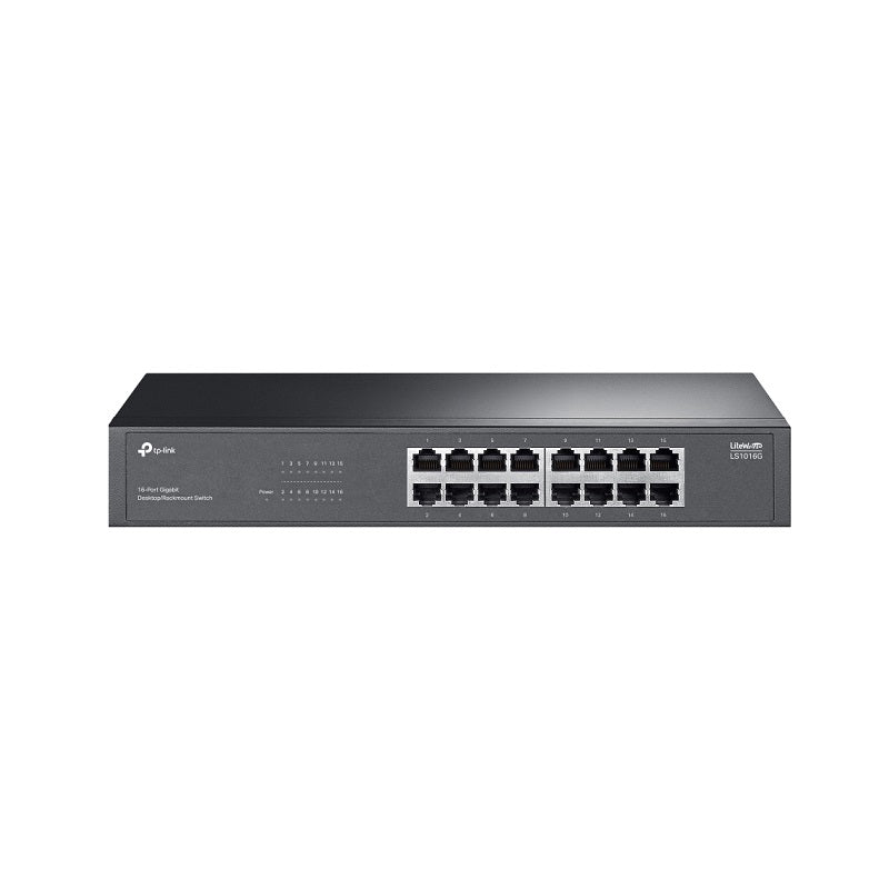 Switch TP-LINK LS1016G de Sobremesa con 16 puertos RJ45 a 10/100/1000Mbps Gigabit, Rack