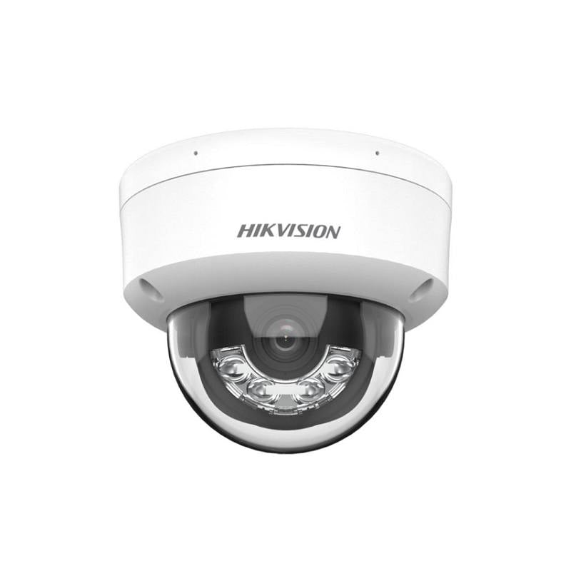 Cámara IP Domo Hikvision, POE, 2.8mm, 4MP 2K, IR 30m, Outdoor/Indoor, Micrófono, IP67, IK08, Metal, Tipo Cupula