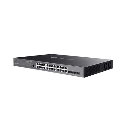 Switch TP-LINK TL-SG3428MP Omada L2+ de 24 puertos Gigabit 10/100/1000M POE, con 4 puertos SFP, Rack