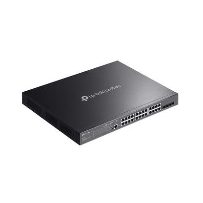 Switch TP-LINK TL-SG3428MP Omada L2+ de 24 puertos Gigabit 10/100/1000M POE, con 4 puertos SFP, Rack