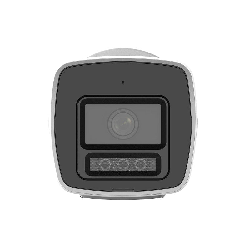 Cámara IP Bullet Hikvision, POE, 2.8mm, 6MP 3K, IR 30M, ColorVu 3.0, Micrófono, IP67, Metal/Plástico