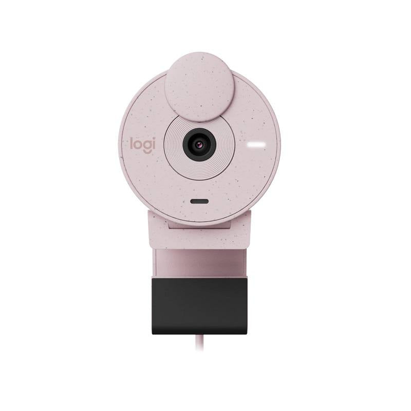 Webcam Logitech BRIO 300, Full HD 2mp, micrófono incorporado,  USB-C Plug and Play, Rosado