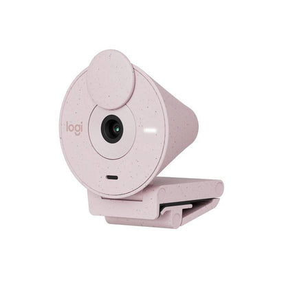 Webcam Logitech BRIO 300, Full HD 2mp, micrófono incorporado,  USB-C Plug and Play, Rosado